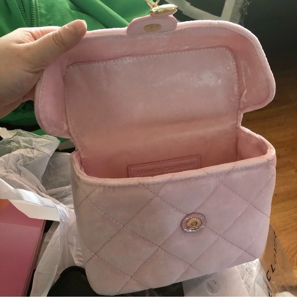 NWT Stoney Clover Lane Mini Vanity Case Cupcake Pink Pearls Barbie Princess Gold